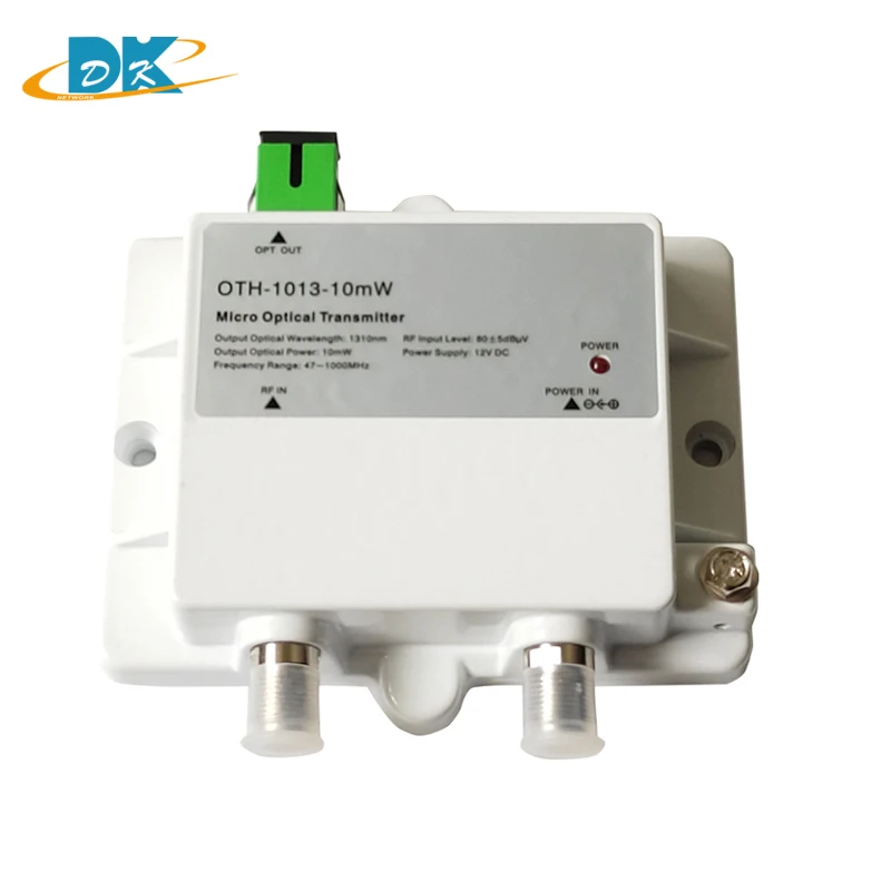 

CATV Micro Optical Transmitter OTH-1013-10mW FTTH 1310nm 1550nm single mode 12V DC Micro Optical Transmitter 1013-10mw