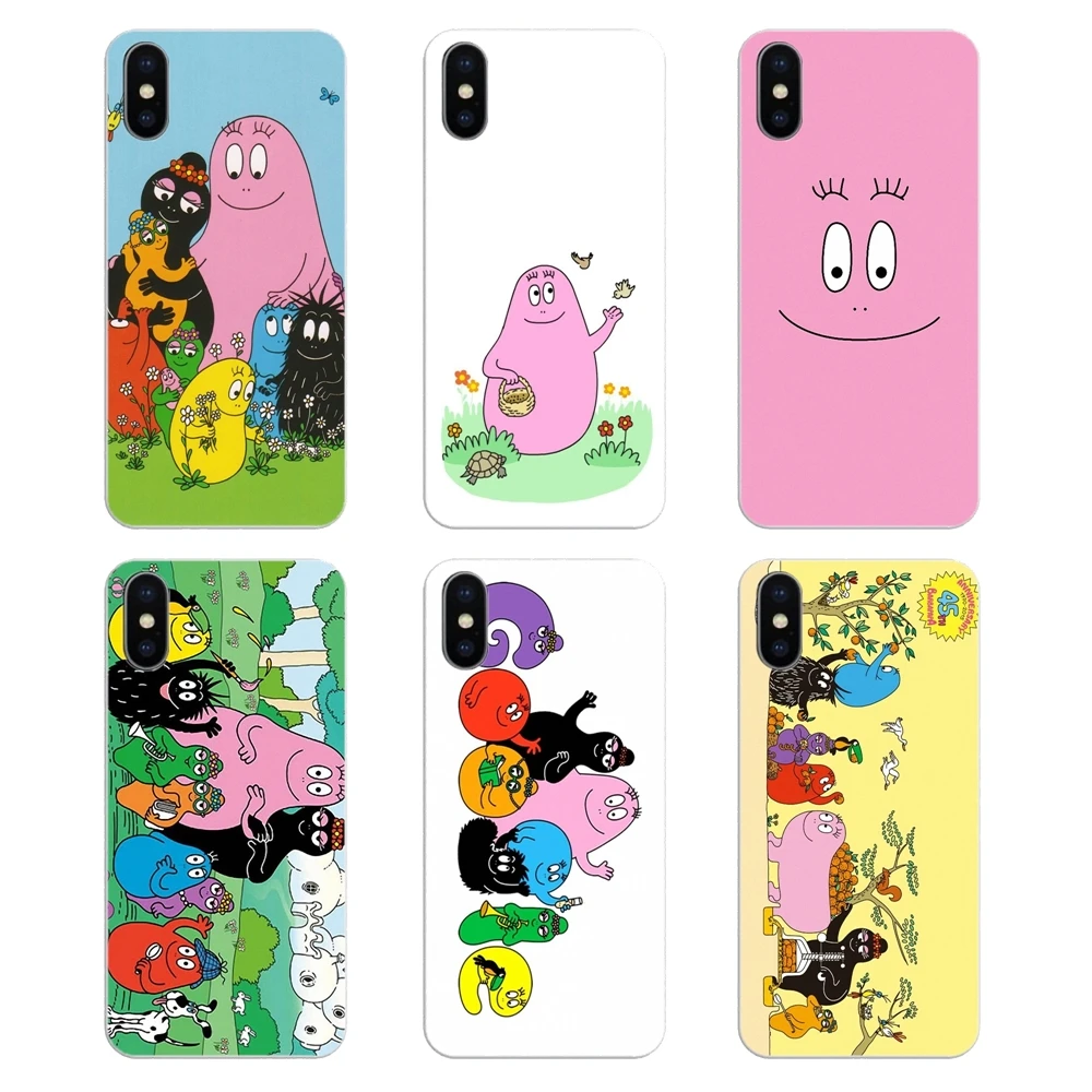Японский мультфильм Les Barbapapa Barbamama розовая улыбка для Samsung Galaxy A5 A6 A7 A8 A9 J4 J5 J7 J8 2017 2018