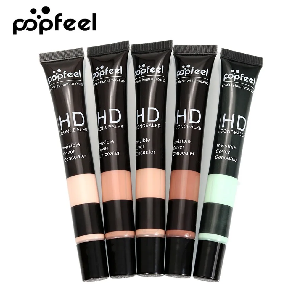 

Popfeel 5 Colors Full Cover Liquid Concealer Makeup Cosmetic Matte Face Corrector Make Up Base Cream Face Foundation Concealer