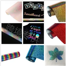 50 см* 300 см голографическая теплопередача виниловая теплоотжимная передача виниловая полосатая искусственная декоративная поставка 20 ''x 118'' высокое качество