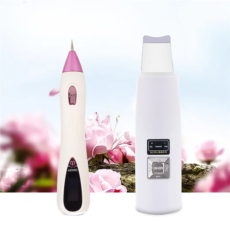 

Rechargeable Ion Skin Scrubber Peeling Lead In Nutrition Firming Machine+Removal Pen Tattoo Remover Freckles Pigmentation Spot