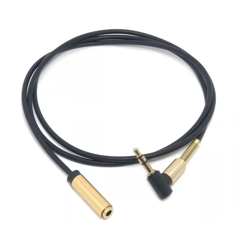 

Aux Audio Extension Cable 3.5mm Male to Female 90 Degree Right Angle Audio Cable for Car MP4 MP3 Headphone Aux Cord