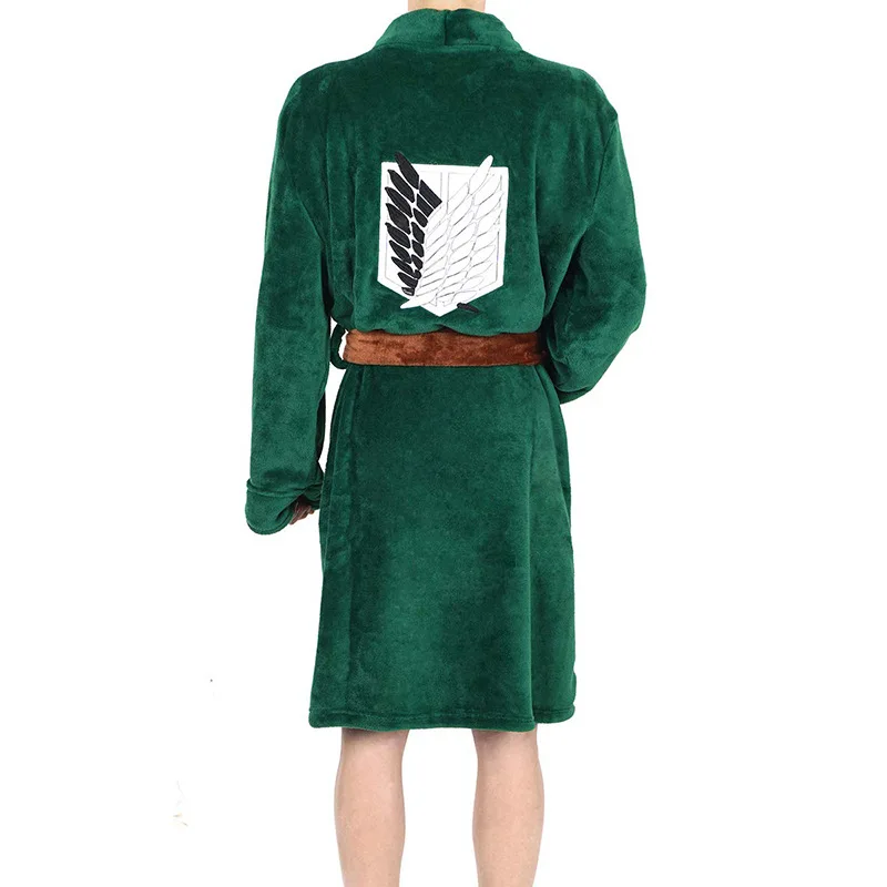 Anime Attack on Titan Costumes Cosplay Levi Ackerman coral velvet Bathrobe pajamas Leisure wear Fit party European size