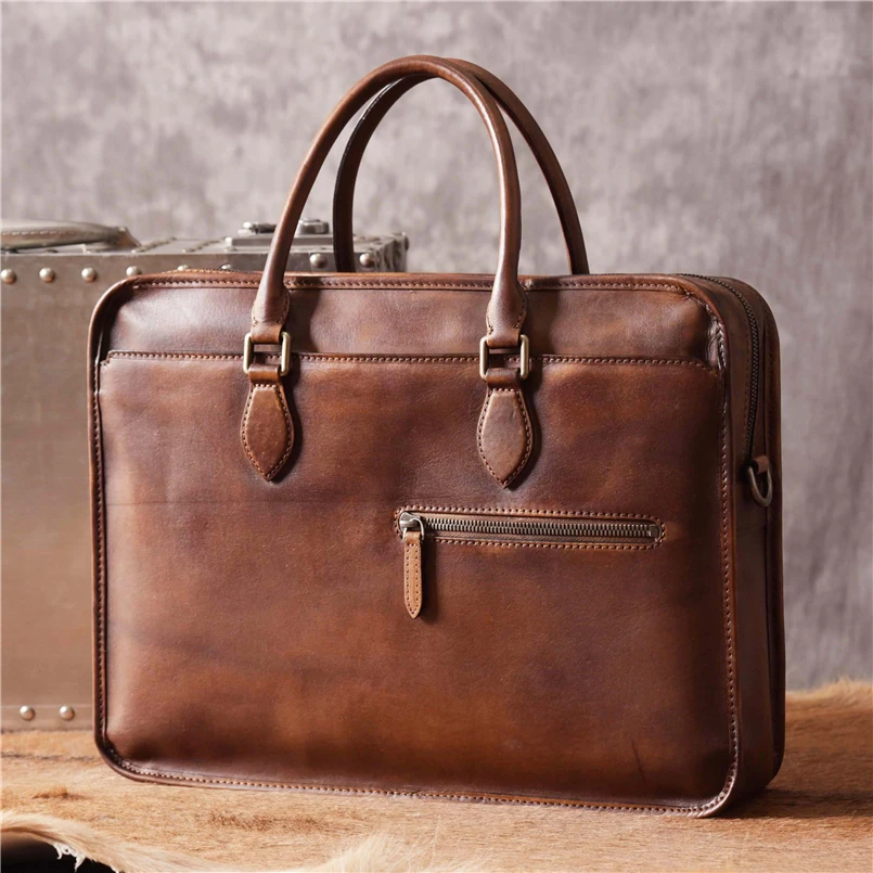 2018 Brand Luxury Men Briefcases French Designer Business Genuine