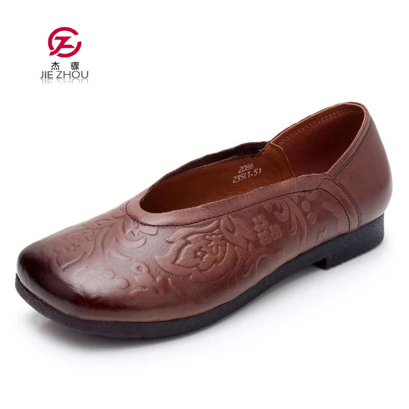 

Fashion Woman Flats Vintage Handmade Women shoes Genuine Leather Female Moccasins Loafers Soft Comfortable Casual shoes woman
