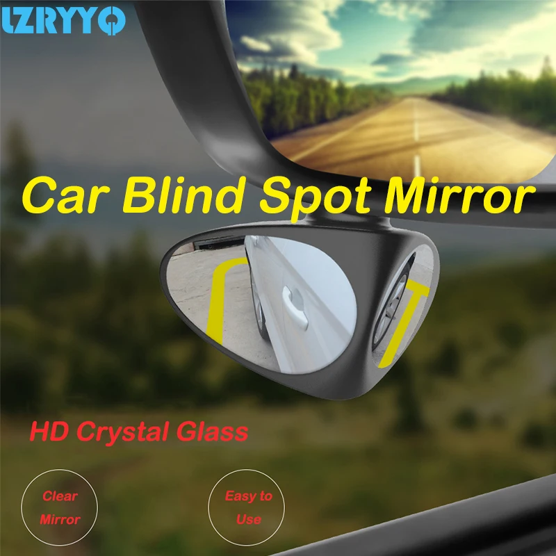 Car Blind Spot Mirror Wide Angle 360 Rotation Adjustable Fixable Convex Rear View font b Parking