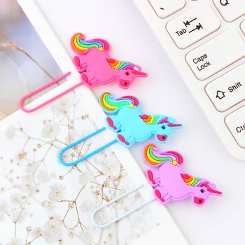 

3Pcs/lot Creative Unicorn Bookmark Cute Kawaii Book Markers Paper Clip For Kids Gift Korean Stationery Student