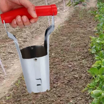 

Red Steel Farmer Growing Plants Tool Transplanted Vegetable Seedlings Home Garden Pipe Moving Plants Accessories Trays