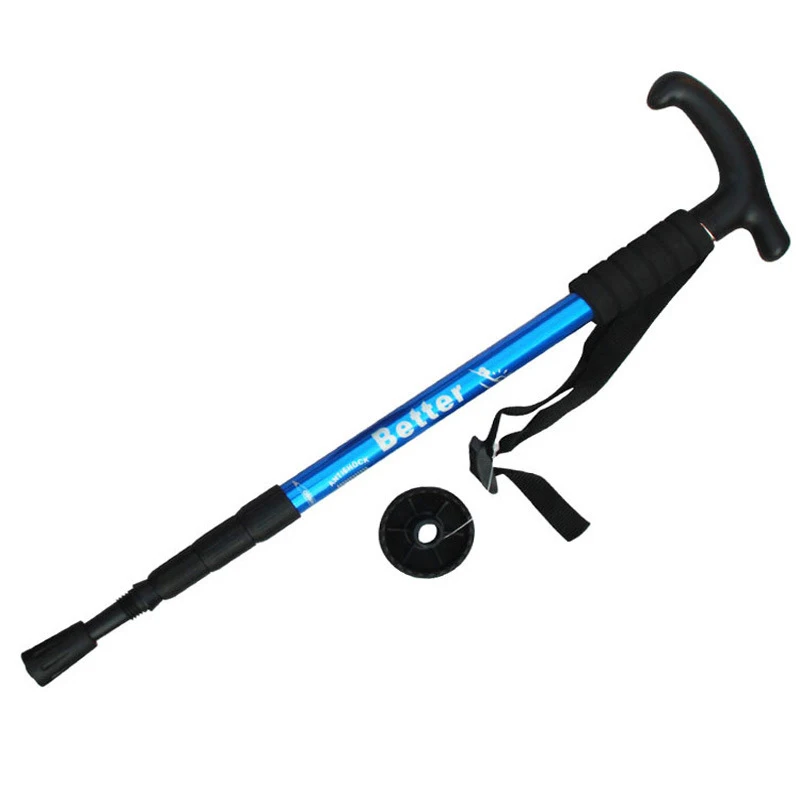 2PcsLot Ultralight Nordic Walking Sticks Foldable Telescopic Trekking Poles Anti Shock Hiking Sticks Camping Equipment 1 Pair (4)