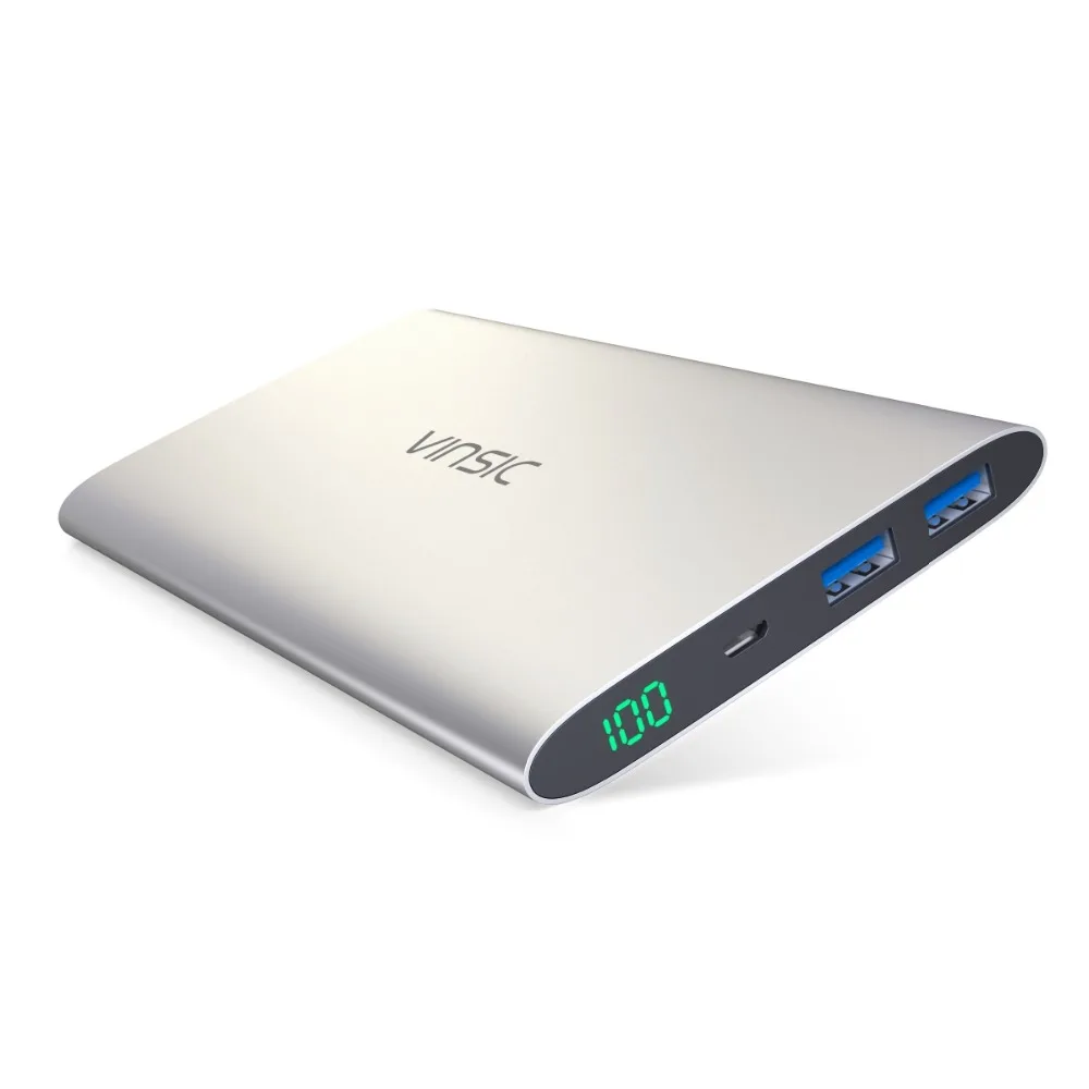  Vinsic Alien P11 Ultra Slim 12000mAh Power Bank 5V 2.4A Dual USB External Battery Charger for iPhon