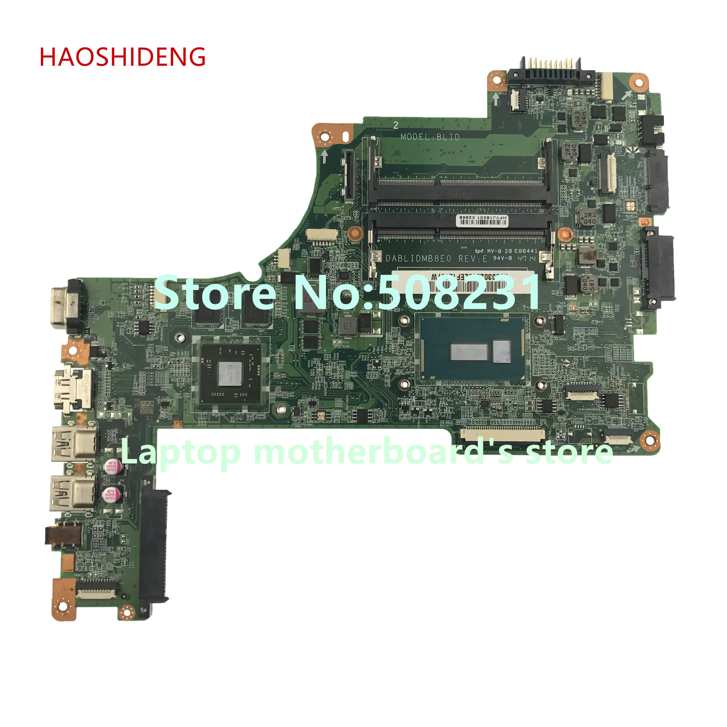 HAOSHIDENG A000302560 DABLIDMB8E0 mainboard for TOSHIBA Satellite L50 L50-B L55 L55-B Laptop motherboard I5-5200U fully Tested HAOSHIDENG A000302560 DABLIDMB8E0 mainboard for TOSHIBA Satellite L50 L50-B L55 L55-B Laptop motherboard I5-5200U fully Tested