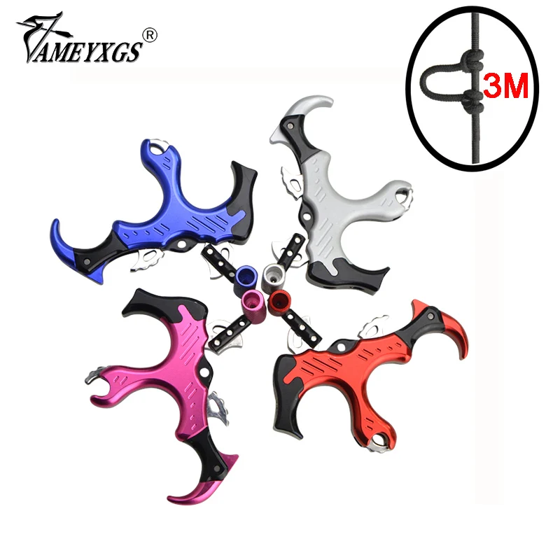 Archery 3 Finger Compound Bow Release RH and LF Can Adjustable Caliper