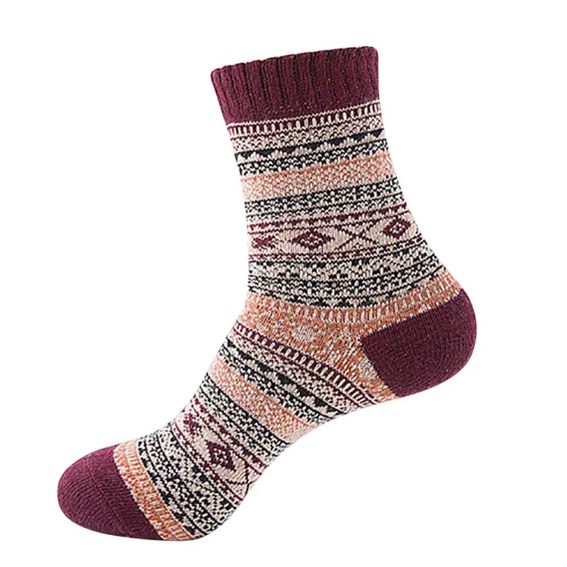 Fashion Multi-Color Unisex Stripe Rabbit Wool Warm Socks Design Cool Style Men's Women | Женская одежда