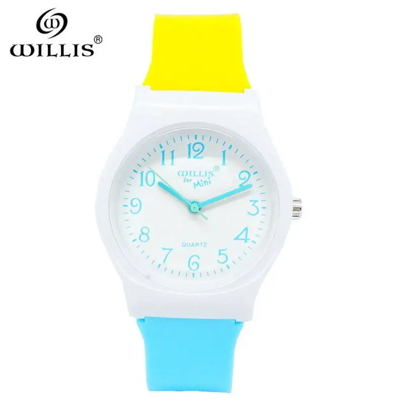 

WILLIS brand Sports Children Watches Kids Silicone Quartz Cute Watch For Boy Girl waterproof Swimming Wristwatch 2017 Hot Sell