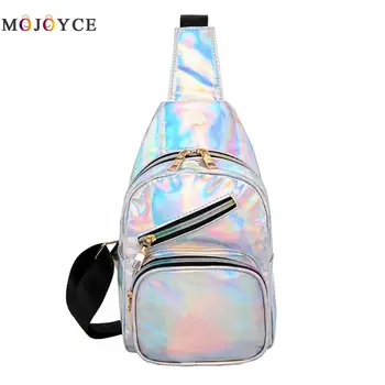 

Laser Bright Leather Shoulder Messenger Handbags Phone Money Packs Women Men Crossbody Chest Bags