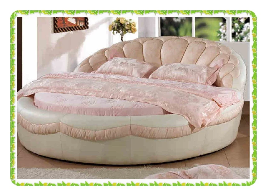 Romantic pink round bed lovely wedding bed ball bed hot sellingbed