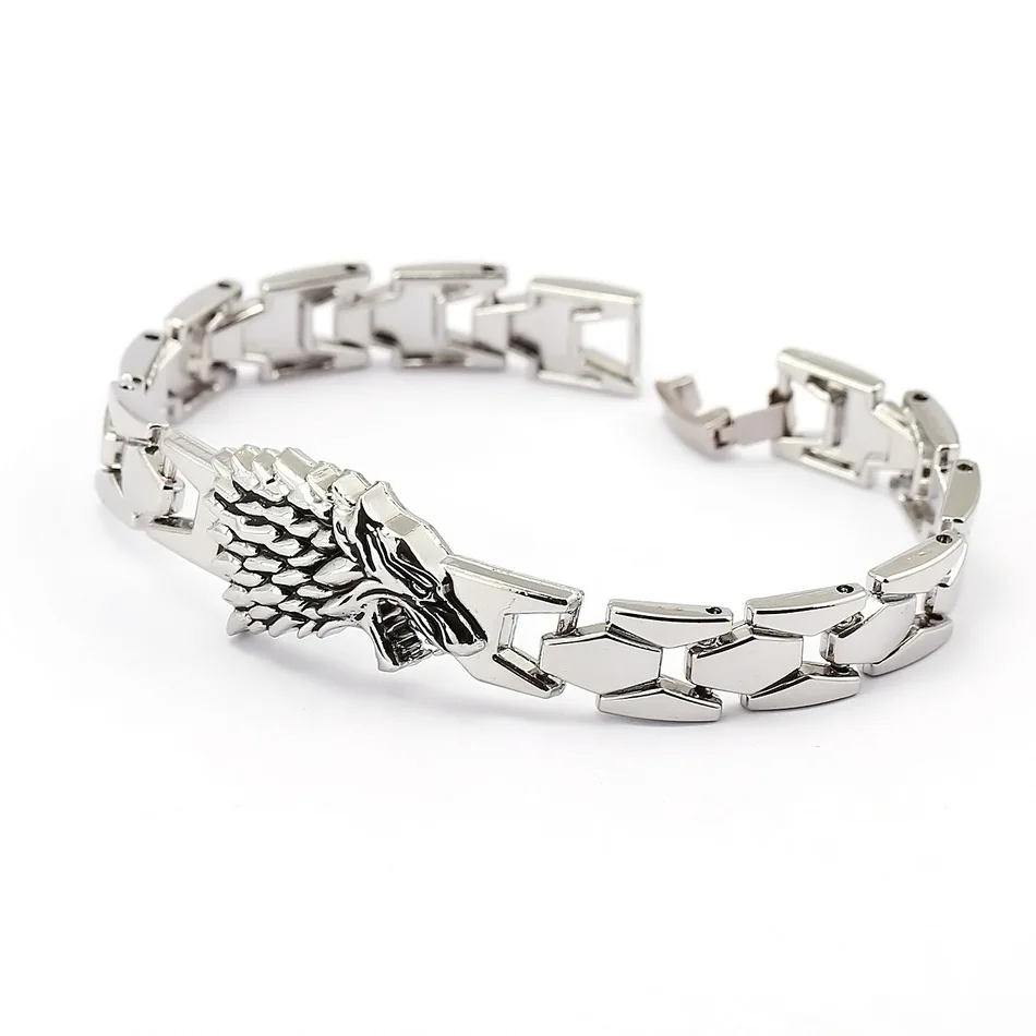 

New Pattern Game Thrones Power Game Ice Fire Go Stark Family Wolf Bracelet