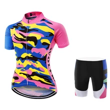 Марка wolfkei женские велосипедные кофта и шорты набор Ropa Ciclismo велоспортивная одежда для гонок велосипедная одежда полиэстер задний карман