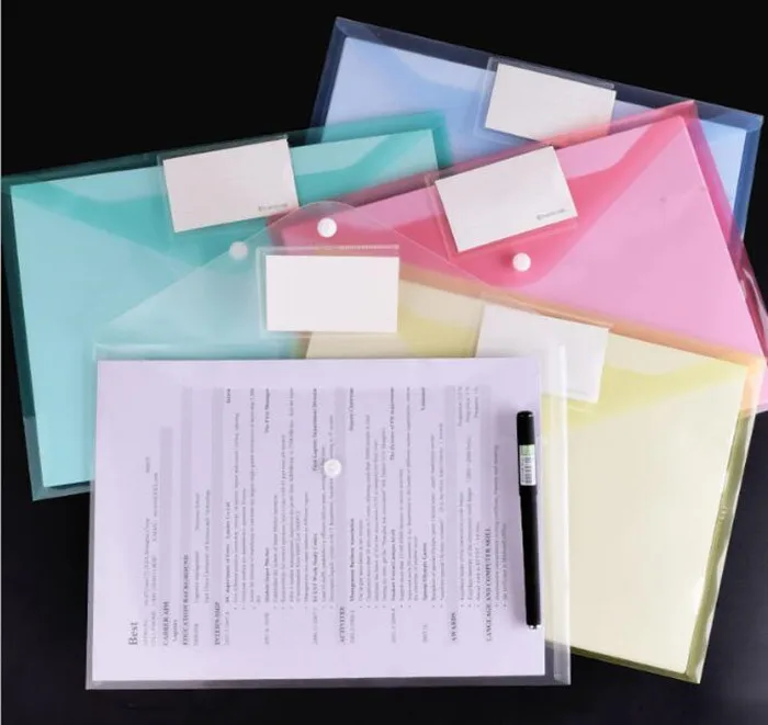 

Free Shipping China Post Air Mail 20PCS/LOT PP Document Bag File Bag Suitable For A4 Paper