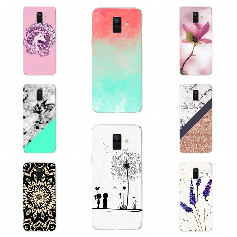 Мягкий силиконовый чехол для Samsung Galaxy A6 2018 Dual SIM SM A600 A600F Tpu Plus A605 A605F AB070 |