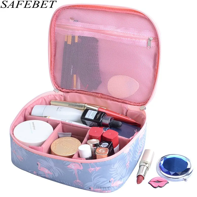 SAFEBET, брендовая косметичка с фламинго, женская, для путешествий, большая емкость, водонепроницаемый, портативный органайзер, косметичка, наборы туалетных принадлежностей
