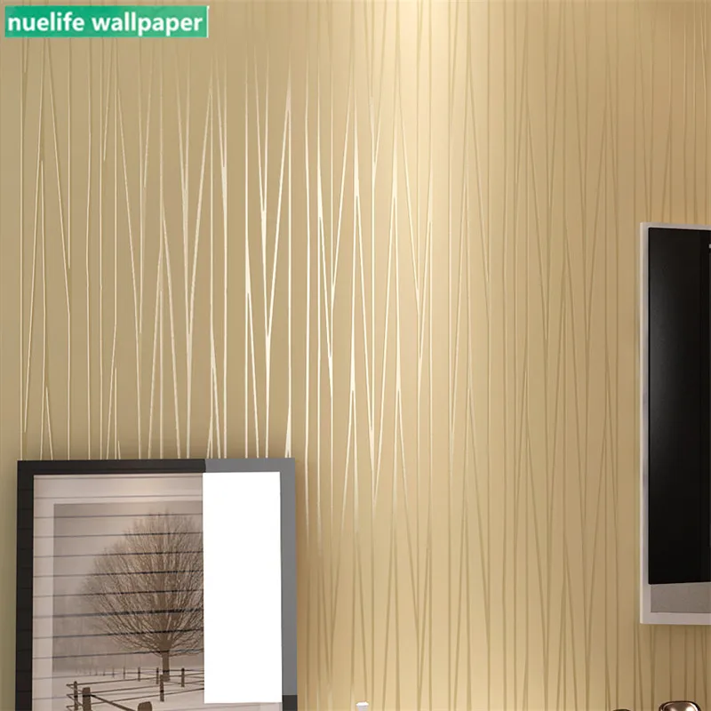 

3D vertical stripes solid color non-woven wallpaper bedroom living room shop study sofa TV background wall paper