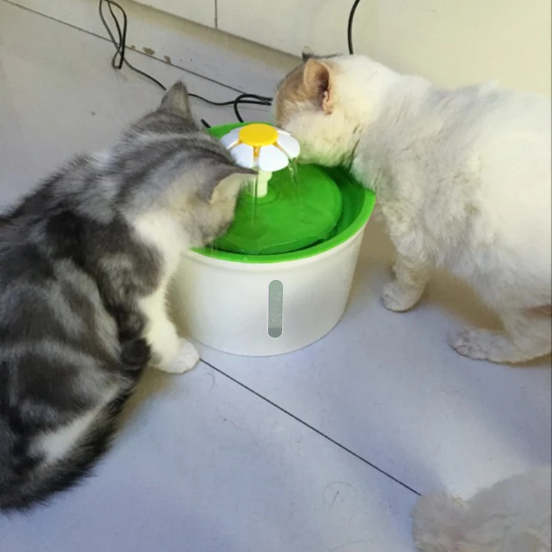 

Automatic Pet Water Fountain Feeder EU/US/UK Plug Electric Flower Fountain Filter Cats Bowl Set Drinking Water Dispenser