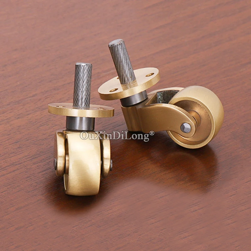 European Antique 2PCS Heavy Duty Brass Furniture Casters Table Chair Sofa Desk Furniture Mute Runners Rollers Universal Wheels European Antique 2PCS Heavy Duty Brass Furniture Casters Table Chair Sofa Desk Furniture Mute Runners Rollers Universal Wheels