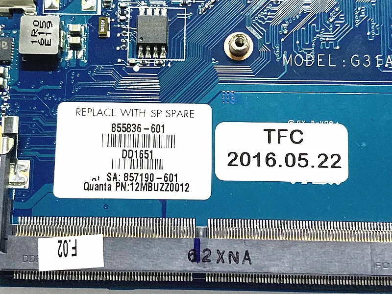 latest motherboard for pc For HP Pavilion Notebook 14-AL Laptop motehrboard 855836-601 855836-501 855836-001 940MX 4GB i7-6500U DAG31AMB6D0 latest motherboard for desktop