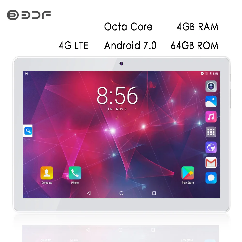  Tablet 10.1 inch LTE 4G Phone Call Tablets Octa Core Android 7.0 Tablet pc 4G+64G WiFi GPS Bluetoot
