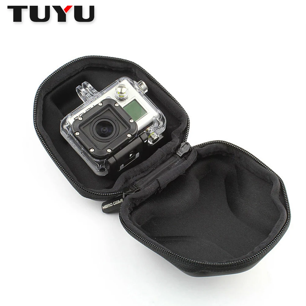 

TUYU Accessories Protable Waterproof Mini Box Camera Case for Gopro Hero 5 4 3 Session SJCAM SJ4000 Yi 4K Case GoPro Accessories