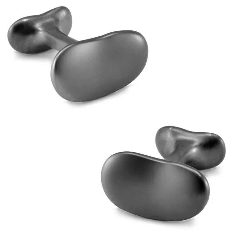 

SPARTA Plated with tungsten steel +high quality metal frosted horsebean cufflinks+free shipping! High quality metal cufflinks K