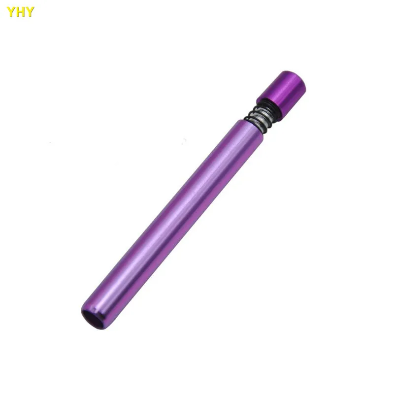 82mm Length Metal Smoking Pipe Filter Tips Aluminium One Hitter with Spring Aluminium Spring Bats Can Clean Itself 6 Colors  03