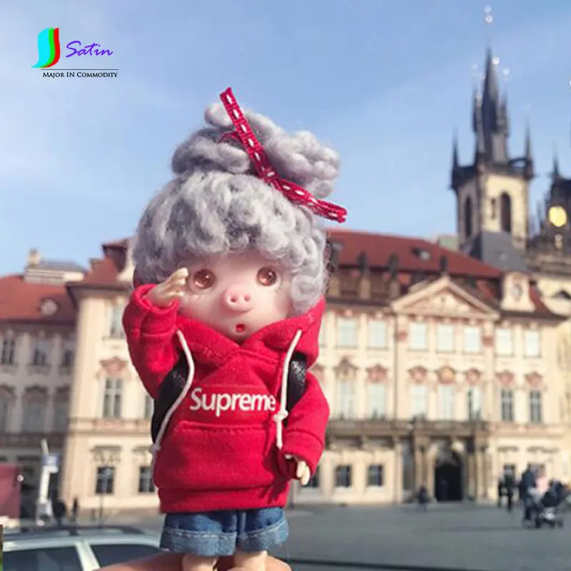 Одежда для куклы Ob11 12 очков кукол Bjd красивые джинсовые шорты с узлом мини салон