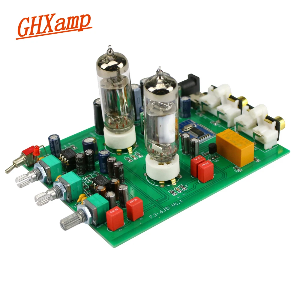 GHXAMP Bluetooth 6J5 Tube Preamplifier Tone Board NE5532 Preamp Tweeter Bass Adjust Bile Pre Speakers Amplifier DIY Analog Input
