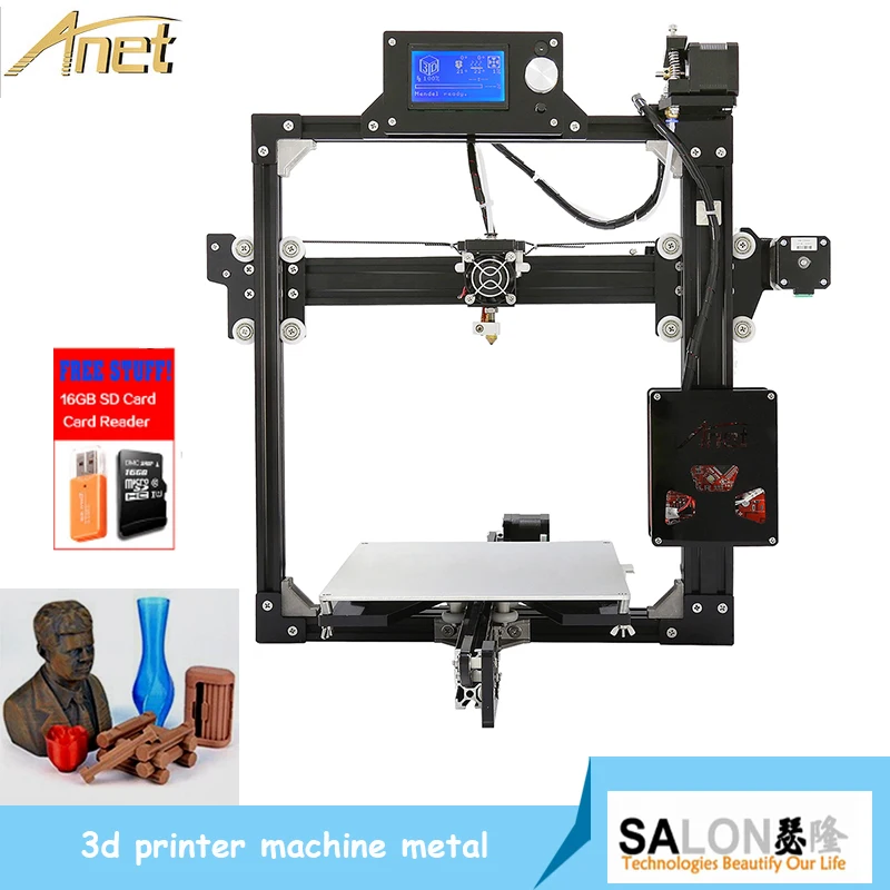 Легко собирающийся студийный фото DIY 3D-принтеры комплект Anet A2 3D-принтеры 12864LCD& 2004LCD печать Размеры 220*220*220 мм/220*270*220 мм