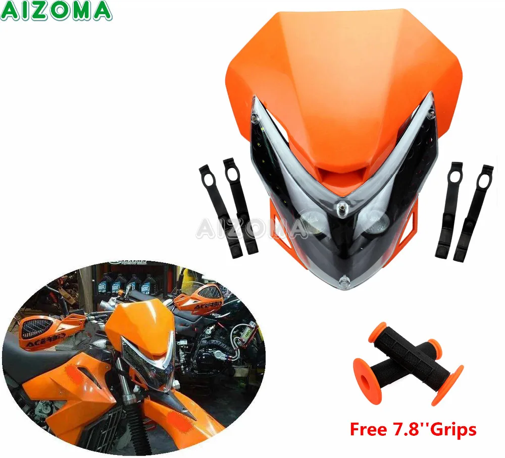 

Enduro Sport Motorcycle LED Motocross Headlight Fairing w/ Turn Signal Lamp for KTM SMR SMC EXC SXF XCF XC SX CRF 125 250 450