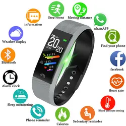 LIGE Новый Умный спортивный браслет часы Фитнес трекер сердечного ритма крови Давление монитор модные часы Smart Watch Для мужчин для IOS и Android