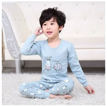 Для детей мальчиков пижамы для девочек с длинными рукавами девушка весна-осень чистый хлопковый костюм принцессы одежда для сна Домашняя одежда для сна - Цвет: pattern 10