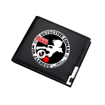 

Detective Conan Case Closed Unisex Short Purse Conan Women Carteira Pu Leather Wallet Anime ID Card Holder Fashion Money Bag
