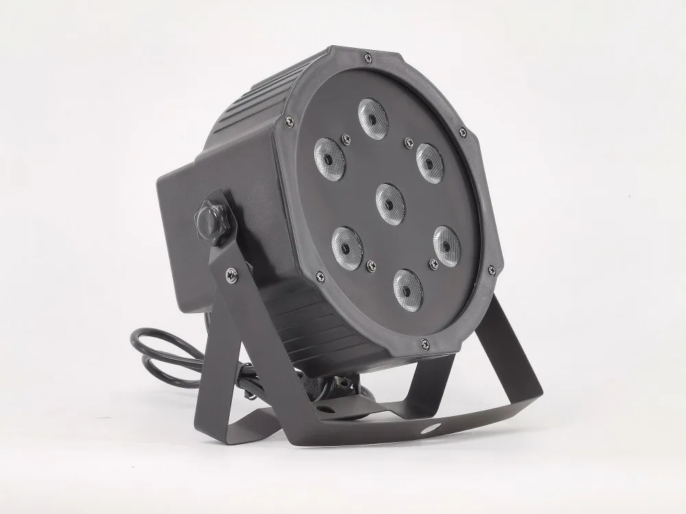 8 шт. 7x12 Вт Светодиодный светильник Par RGBW 4 в 1 плоский DMX512 сценический Dj