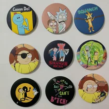 Новые Пользовательские Рик и Морти Значки одежды этикетки наклейки аксессуары