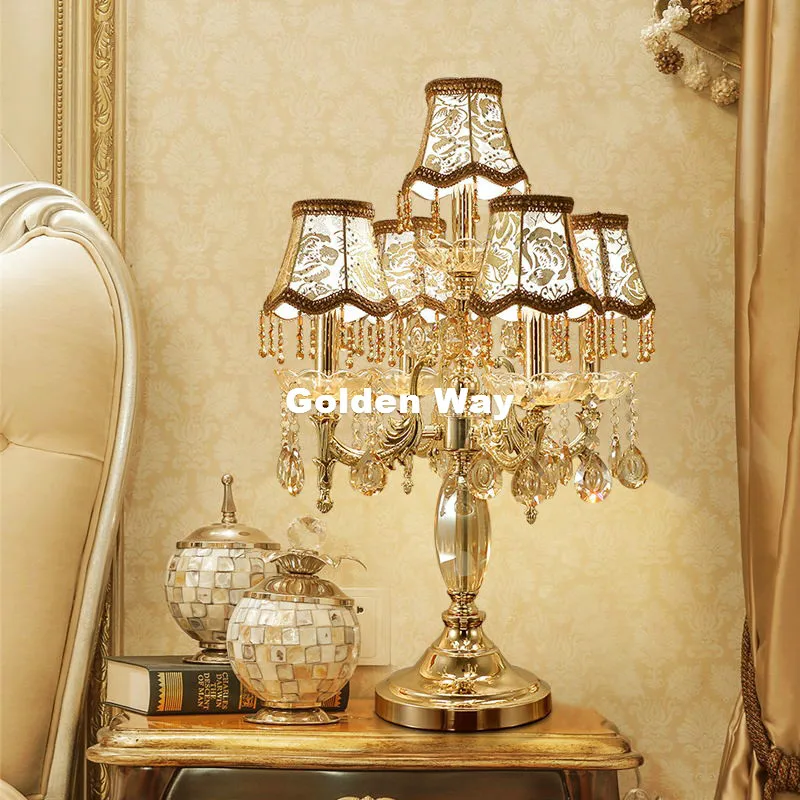 European Crystal Table Lamp For Bedroom Luxury Crystal Table Lamp Modern Bedroom Bedside Lamp K9 Luxury Crystal Decoration Lamp