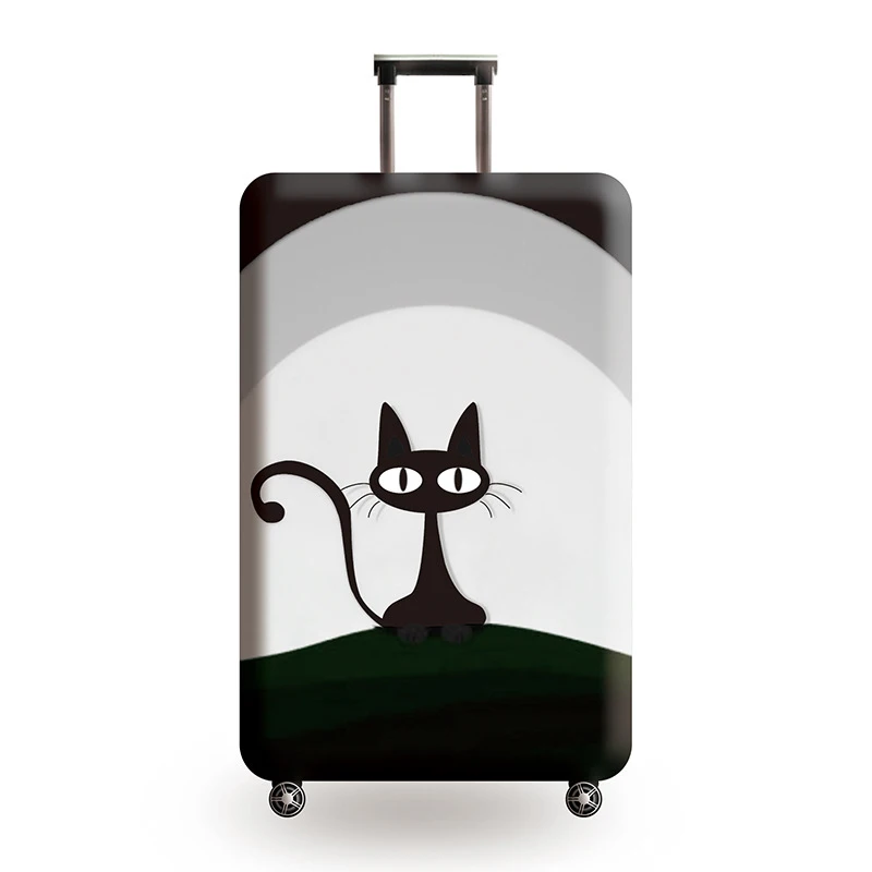 Аксессуары для путешествий, чехол для чемодана, защита багажа, пылезащитный чехол для багажника, чехол на колесиках, эластичные очки с рисунком кошки