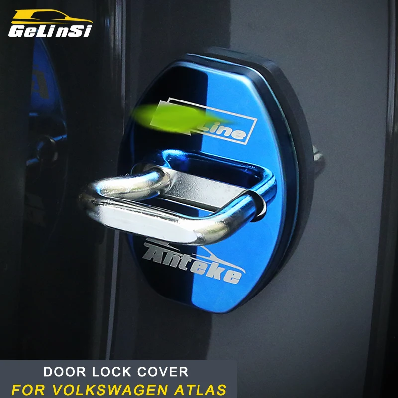 

GELINSI for VW Volkswagen Atlas TiguanL Jetta MK6 Golf 7 Tiguan Passat Touran T-ROC stainless steel Door lock cover 4pcs/set