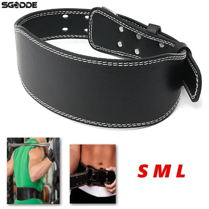 Buy Hot Sale 1pcs Black PU Leather Weight Lifting Belt