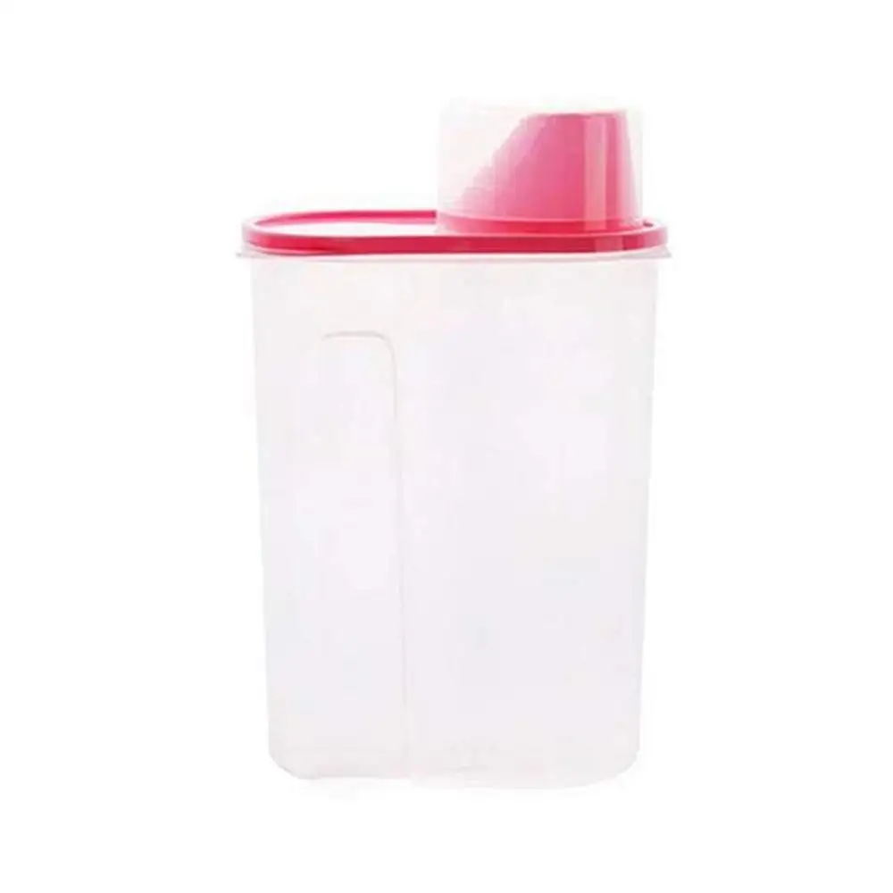Пластиковый кухонный контейнер для еды герметичный контейнер для крупы складов кухонный сортировочный ящик для хранения риса контейнеры банки - Цвет: Красный