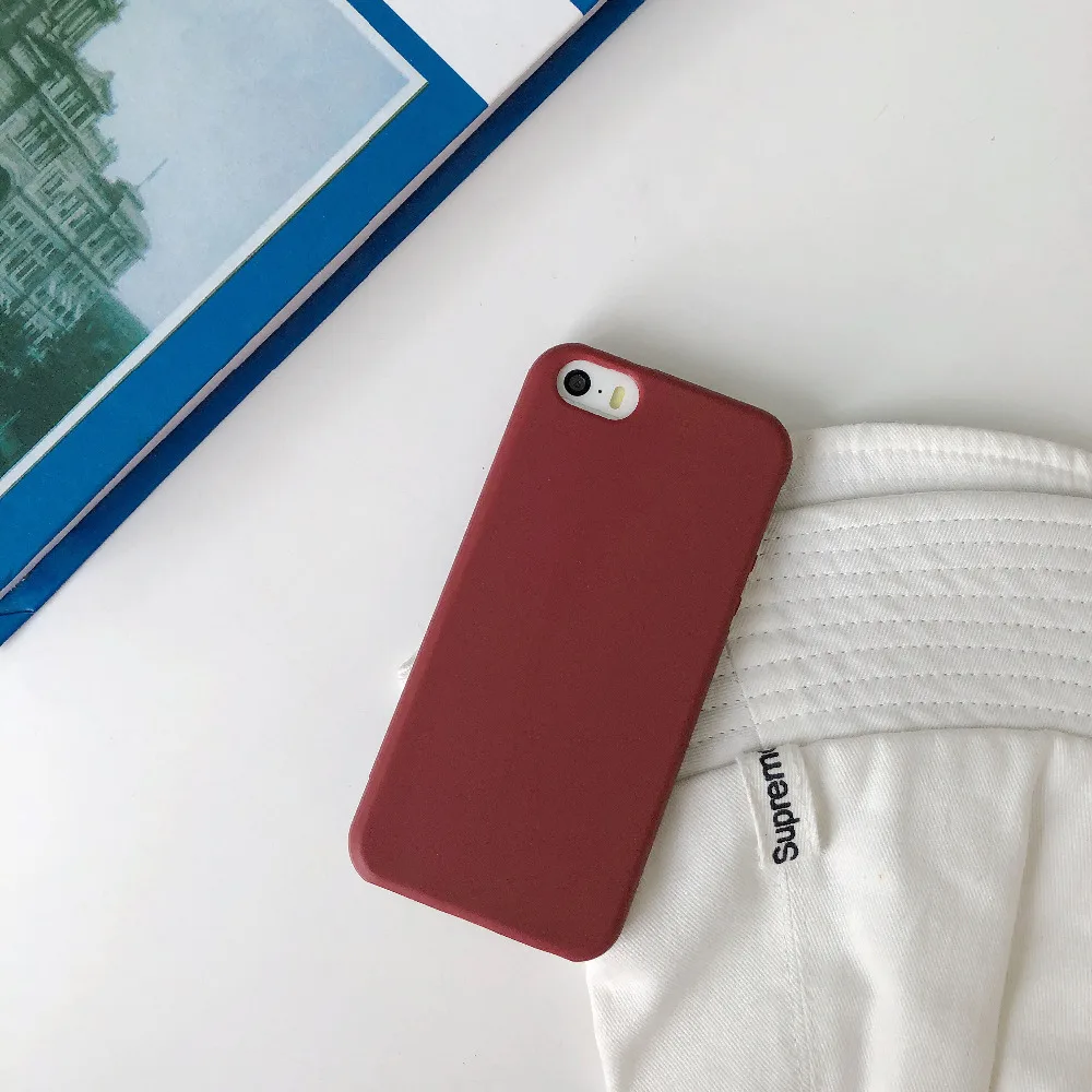 Модный карамельный цвет матовый ТПУ чехол для телефона для iPhone 5 чехол Роскошный мягкий силиконовый чехол для iPhone SE чехол для iPhone 5S чехол s