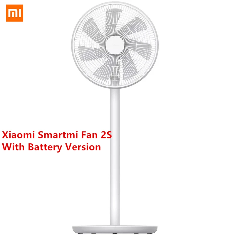 Mi jia Smart mi Fan 2/2S беспроводной умный естественный ветер DC преобразователь частоты напольный вентилятор 2800 мАч батарея mi jia приложение дистанционное управление - Цвет: With Battery CN Plug