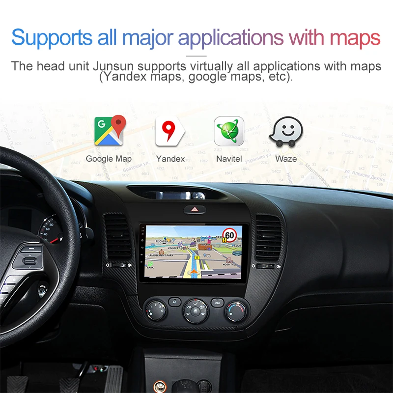 Discount Junsun Android 8.1 2 Din Car DVD GPS Video Radio Player for KIA Cerato K3 forte 2013 2014 2015 2016 Stereo Multimedia head unit 3